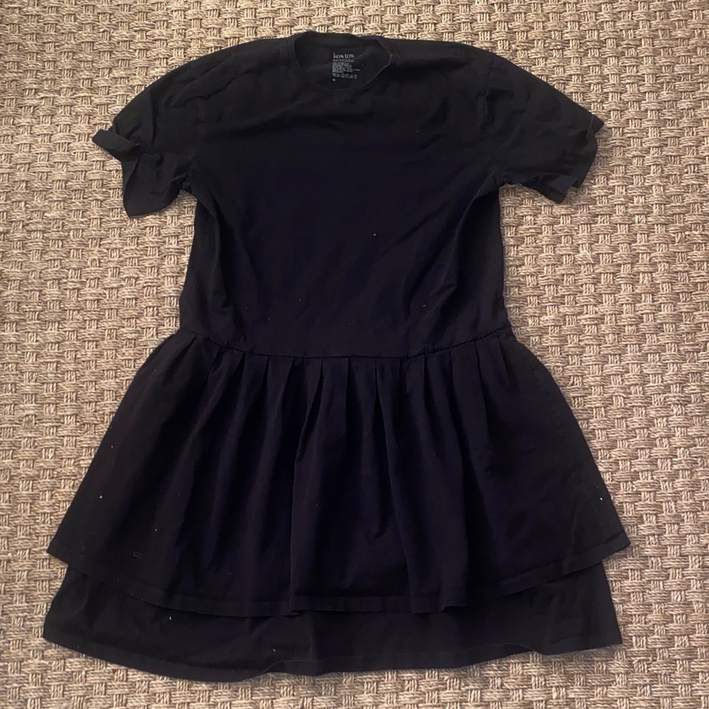 Kow Tow Building Block Womens Black Jersey T Shirt Dress sz Med